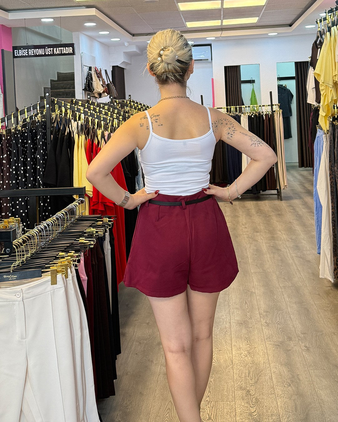 BORDO MİNİ ŞORT ETEK