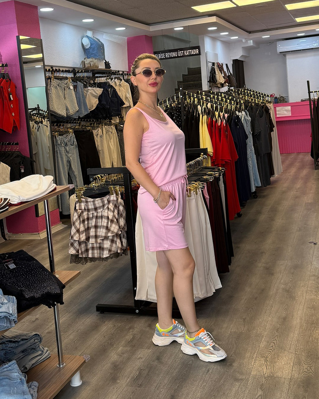 PEMBE ATLET ŞORT TAKIM